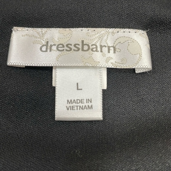 Dressbarn Layered Flutter Sleeve V-Neck Blouse Geometric Print L - Picture 8 of 13